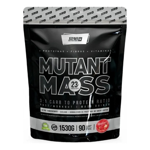 Mutant Mass Star Nutrition 1,5 Kg Ganador De Masa Muscular F Sabor Frutilla