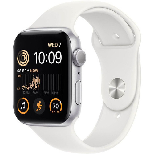 Reloj Smartwatch Apple Watch Series Se 40mm Aluminio Silver Color De La Caja Gris Color De La Malla Blanco Color Del Bisel Gris Diseño De La Malla Liso