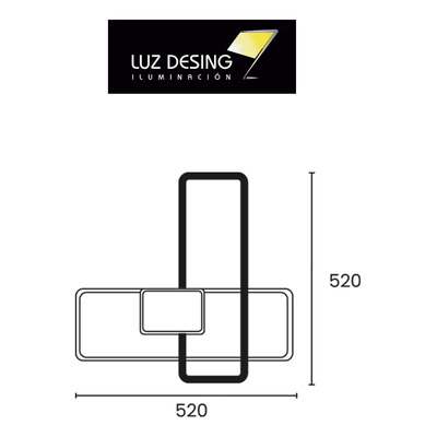 Plafon Led Florida Negro 42w Diseño Moderno Tendencia Dab