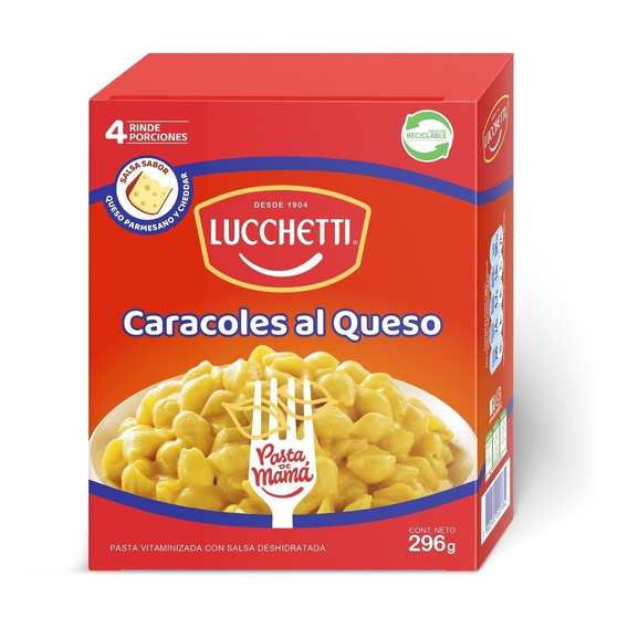 Pasta Caracol Al Queso Lucchetti 296g