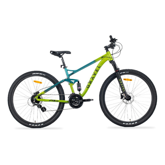 Mountain Bike Mtb Doble Suspensión Gravel Fuji R29 24v Color Azul/verde