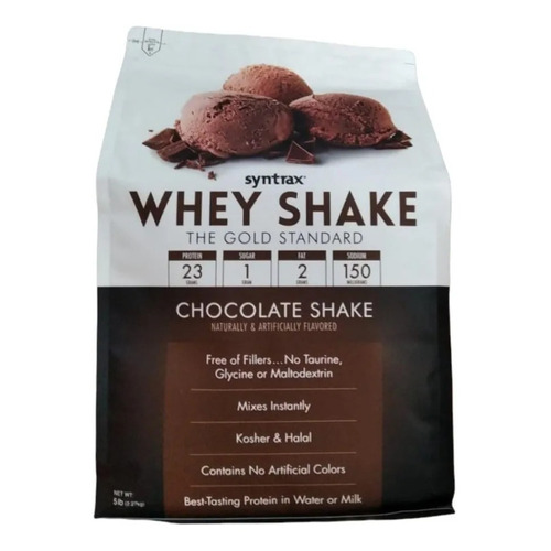 Suplemento En Polvo Syntrax Whey Shake Proteínas Sabor Chocolate En Bolsa De 2.44kg