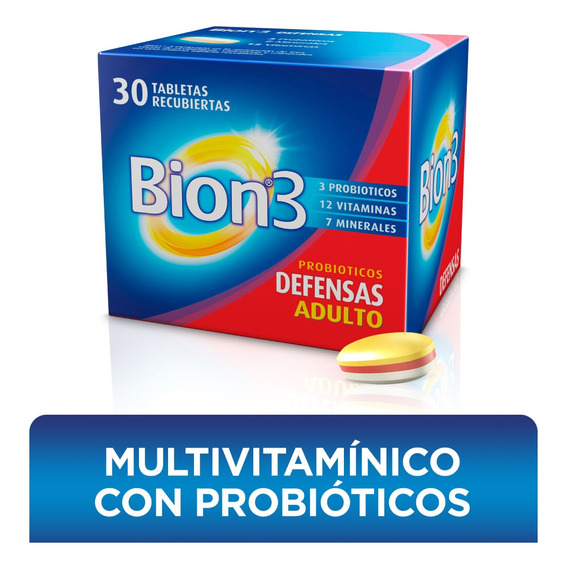 Bion3 Multivitaminico Con Probioticos X 30 Tabletas