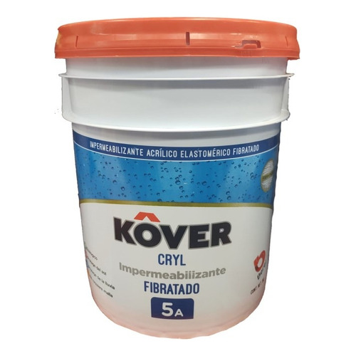 Impermeabilizante Kover Cryl 5 Años Fibratado 19 Lt # 4423-6 Color Blanco