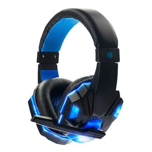 Auriculares para jugadores Sy830mv con micrófono de bajo y LED azul