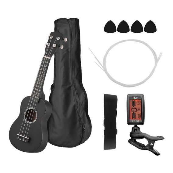 Ukelele Soprano Acústico De 21 Pulgadas, Kit De Ukelele Par