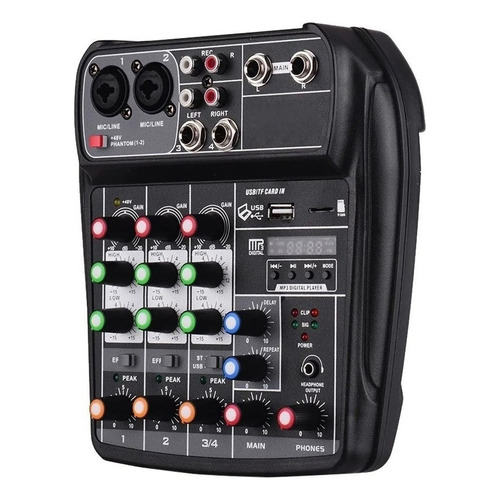 Mezclador De Audio Compacto Ai-4 Para Consola Mp3 Bt