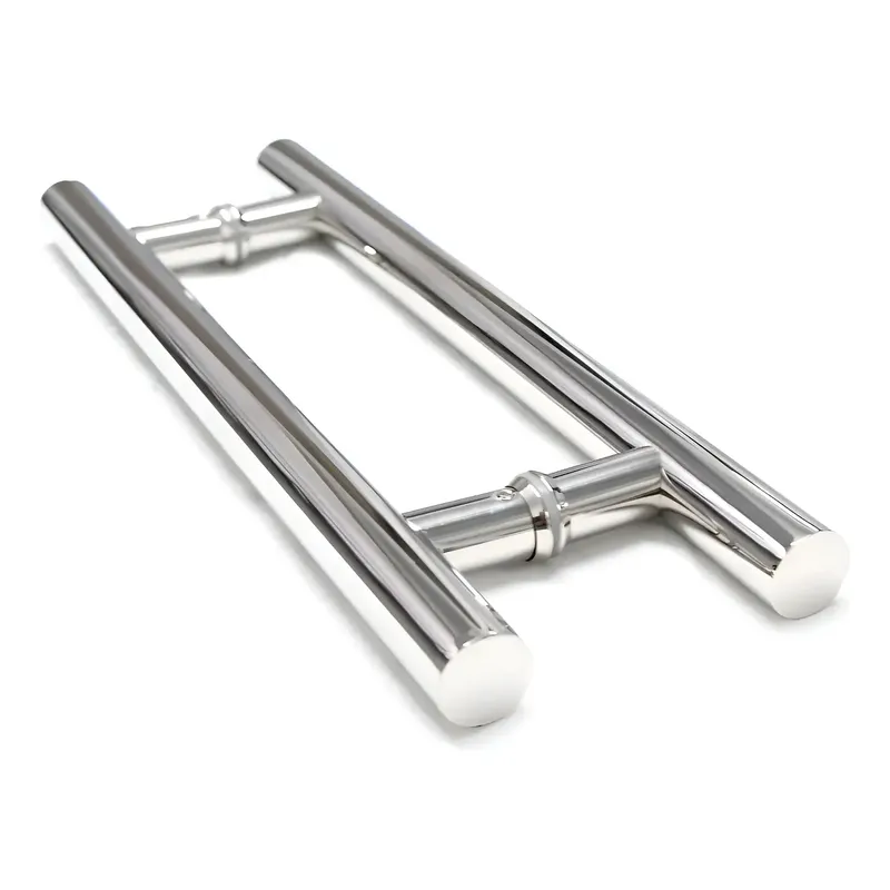 Puxador Redondo Inox 45cm Porta Portão Social Vidro / Ferro