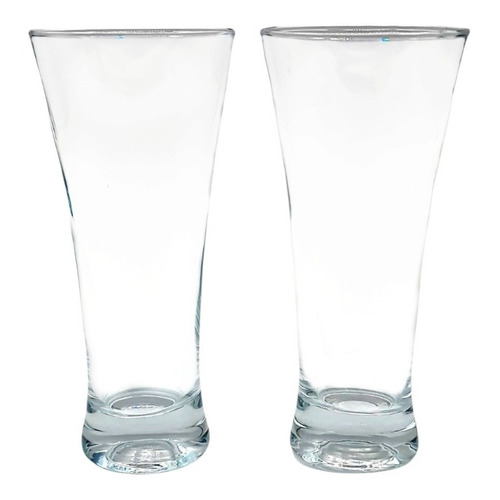 Vaso Cerveza Cervecero de 300ml Set de 2 Unidades Color Blanco