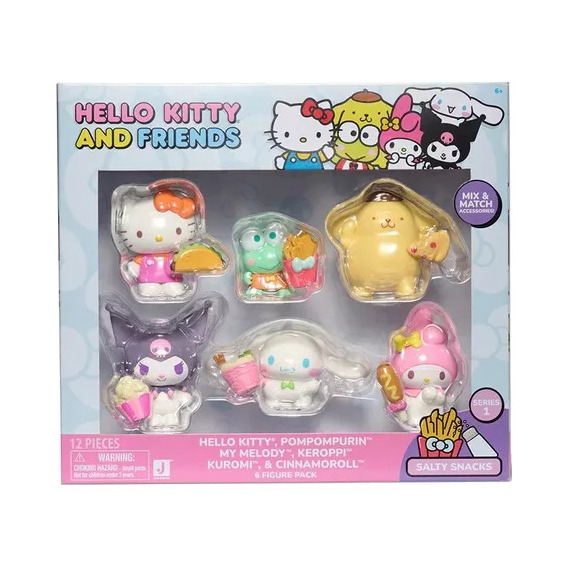 Hello Kitty And Friends - 6 Figuras - Bocadillos Salados 