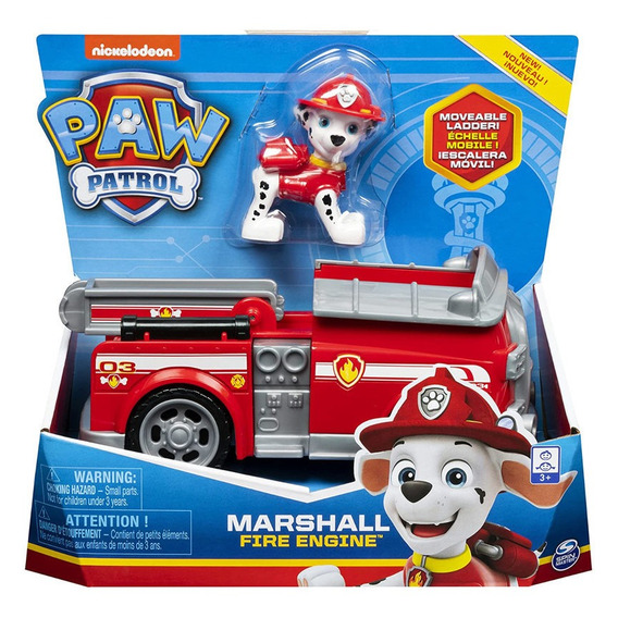 Paw Patrol Figura + Vehículo Coleccionable Marshall Básico