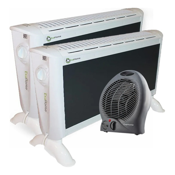 Combo 2 Convector Exahome + Caloventor Panel  Estufas Hogar