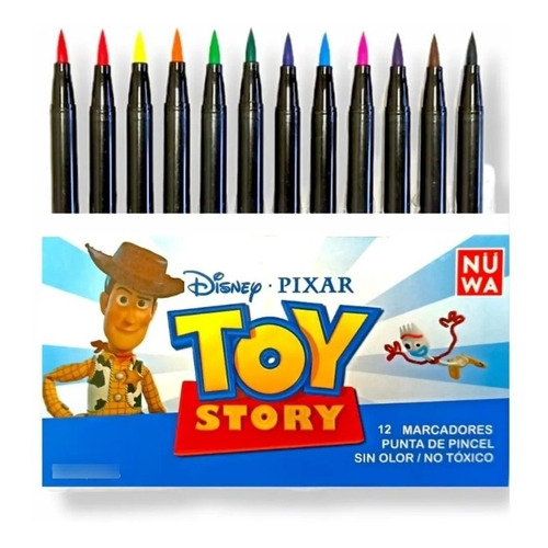 Marcadores Toy Story Disney X12 Pincel - Nuwa