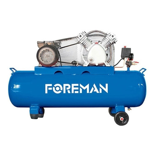 Compresor de aire eléctrico portátil Foreman 13640-fo monofásico 100L 3hp 220V 50Hz/60Hz azul