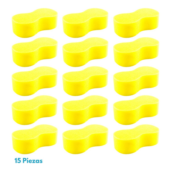 15 Esponjas Para Autos Amarilla Tipo 8