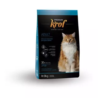 Alimento Krof Premium Para Gato Adulto Bolsa X 3 Kg