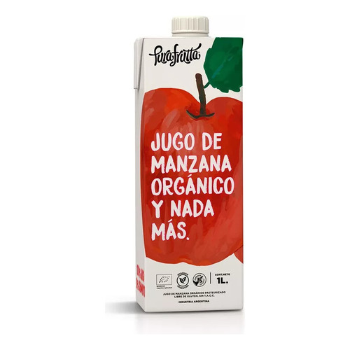 Jugo De Manzana Organico Pura Frutta X 1l