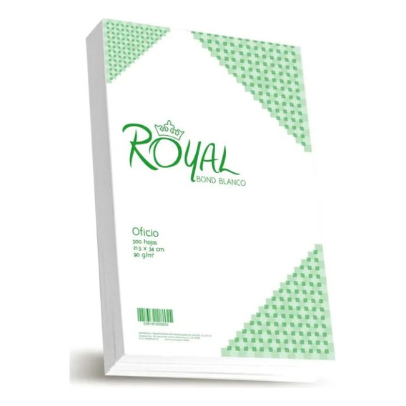 Papel Bond Royal Blanco Oficio 90 Gr - Caja Con 5000 Hojas