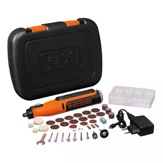 Micro Retífica Bateria 8v C/ 35 Acessórios Lite Black Decker Potência 180 W