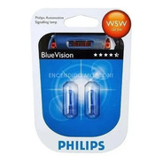 Lampara Philips T10 12v W5w 12961 Bv Blue Vision