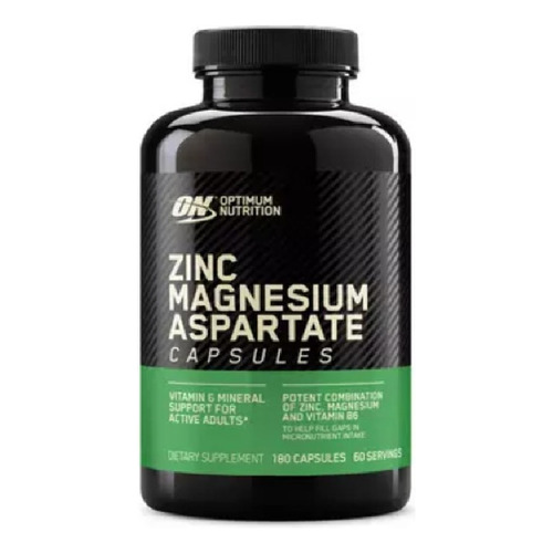 Suplemento en cápsula Optimum Nutrition  Zinc Magnesium Aspartate magnesio en pote 90 un