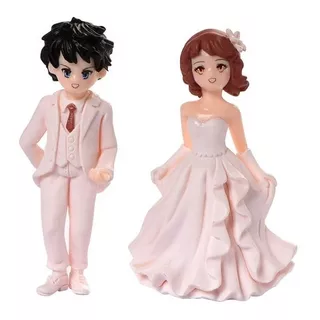 Casal De Noivos Anime 5 Cm Noivinhos  Bolo De Casamento  