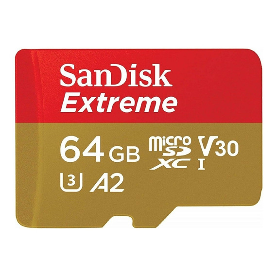 Tarjeta de memoria SanDisk SDSQXA2-064G-GN6MA  Extreme con adaptador SD 64GB