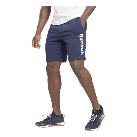 Short Reebok Hombre Casual Deportivo Azul Identity Fleece