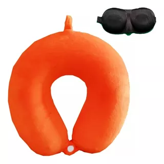 Cómodo Cojín Para El Cuello Almohada De Espuma Viscoelástica Naranja