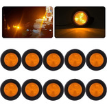 10 Pcs Luces Led Redondas De 2 Pulgadas Ámbar For Remolque