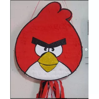 Piñata Cumpleaños Tematica Angry Birds Rojo 