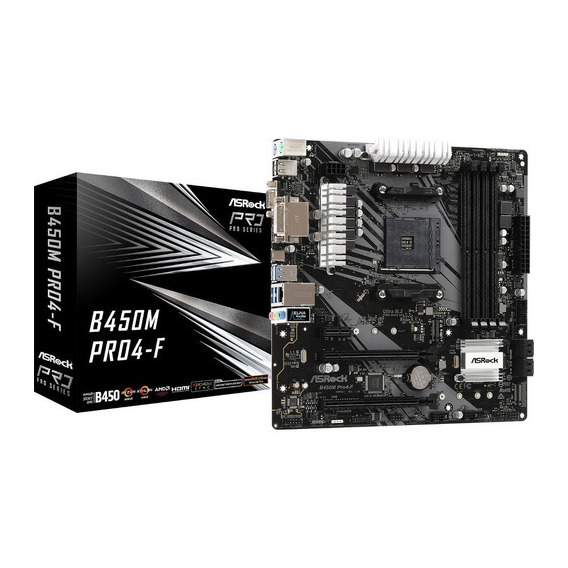 Motherboard Asrock B450m Pro4-f Socket Am4 M.2 Ddr4 Mother Color Negro