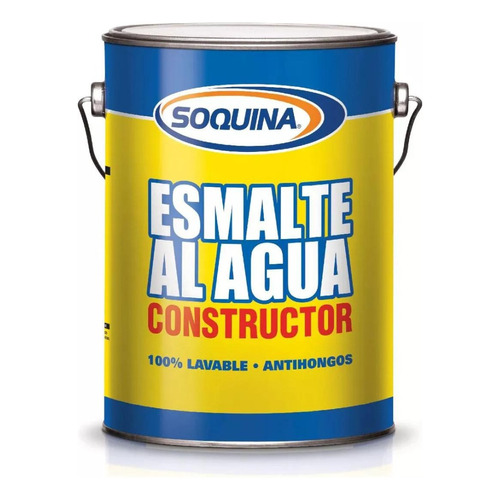 Esmalte Al Agua Soquina Constructor 1 Galón Colores Acabado Satinado Color Guayaba