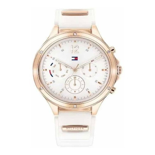 Reloj Tommy 1782280 Color de la correa Blanco Color del bisel Rosa claro Color del fondo Blanco