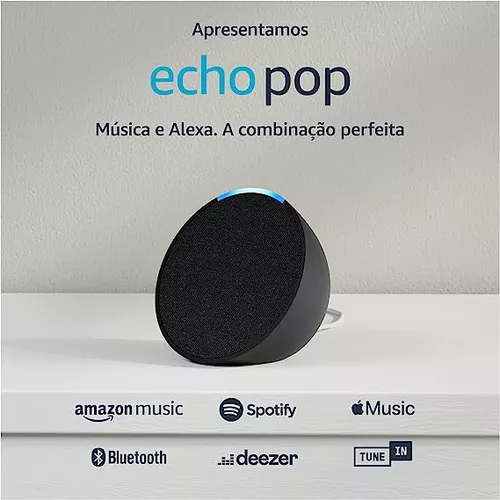 Echo Pop Smart Speaker  Cor Preto