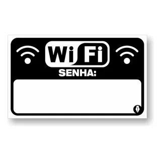 Placa Wifi Com Espaço Para Senha - M 30x18cm