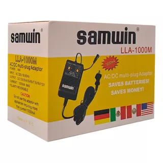 Adaptador Regulable Ac - Dc 1.5v 12v 1a Samwin Lla-1000m