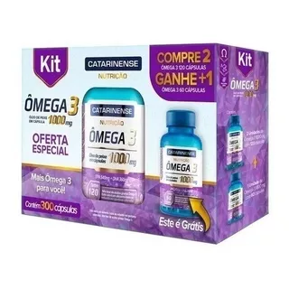 Kit Ômega 3 1000mg C/ 300 Cápsulas - Catarinense