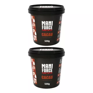 Kit 02 Maniforce Pasta De Amendoim Cacau 500g Zero Açúcar