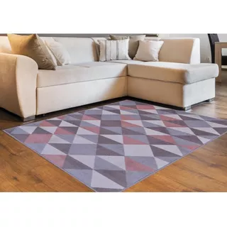 Alfombra De Salón De Terciopelo Rectangular De 1,5 X 2 Metros, Gris Y Blanco