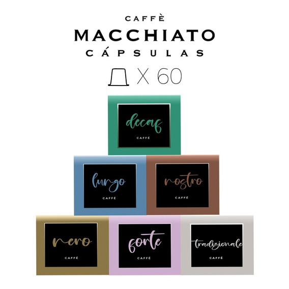 Combo Mix Capsulas Macchiato Compatibles Con Nespresso
