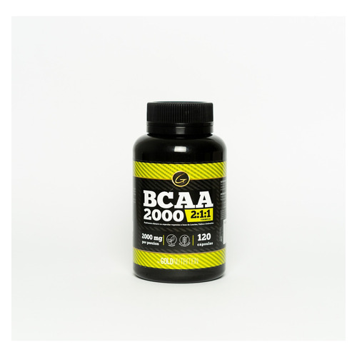Aminoácidos - Bcaa 120 Caps 2:1:1 2000 Mg - Gold Nutrition Sabor Sin sabor