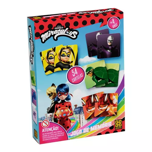 Pais & Filhos Jogo Da Memoria + Mico - LadyBug, Multicolor