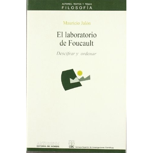 El Laboratorio De Foucault, De Mauricio Jalon. Editorial Anthropos En Español