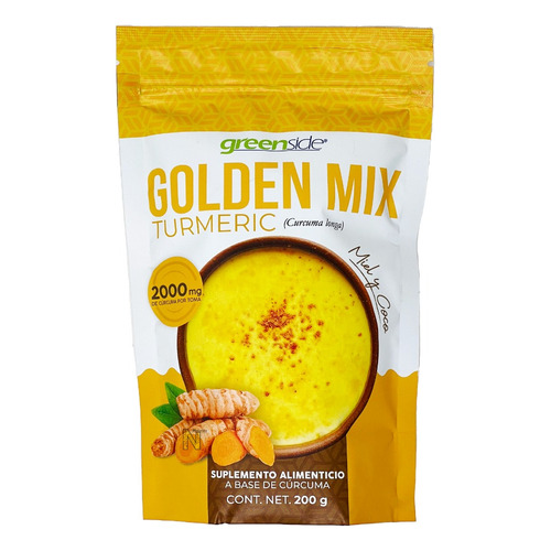 Greenside Golden Mix Turmeric Con Miel Y Coco 200g Sabor Curcuma