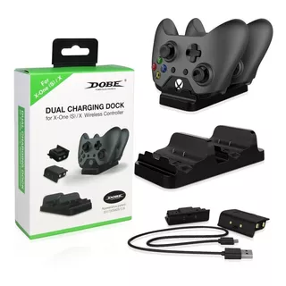 Carga Y Juega Base Cargadora Doble Para Controles Xbox