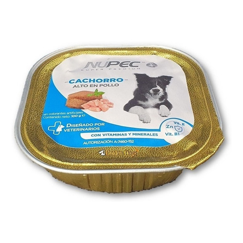 Alimento Nupec Nutrición Científica para perro cachorro todos los tamaños sabor pollo en bandeja de 100g