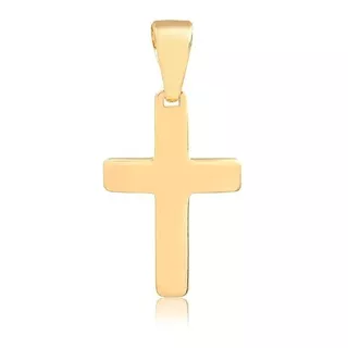 Colgante Cruz Enchapado En Oro 18k 