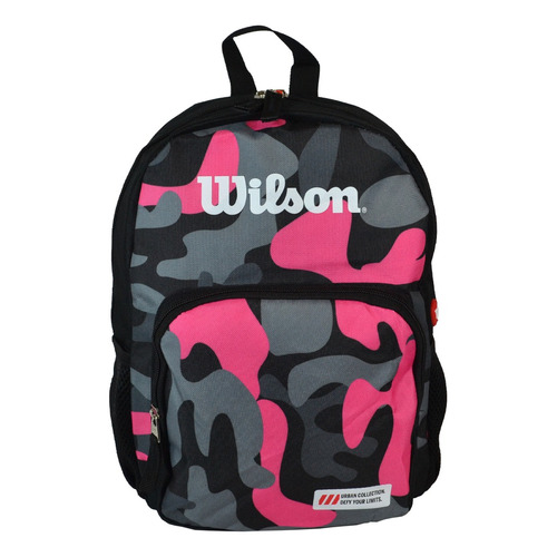 Mochila Wilson Chicos Escolar Deportes Kids Niños Y Niñas Color Fucsia