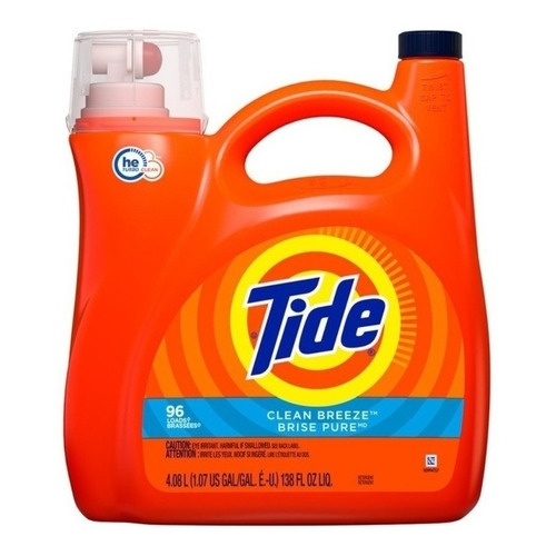 Detergente Para Ropa Líquido Tide Clean Breeze Antibacterial Botella